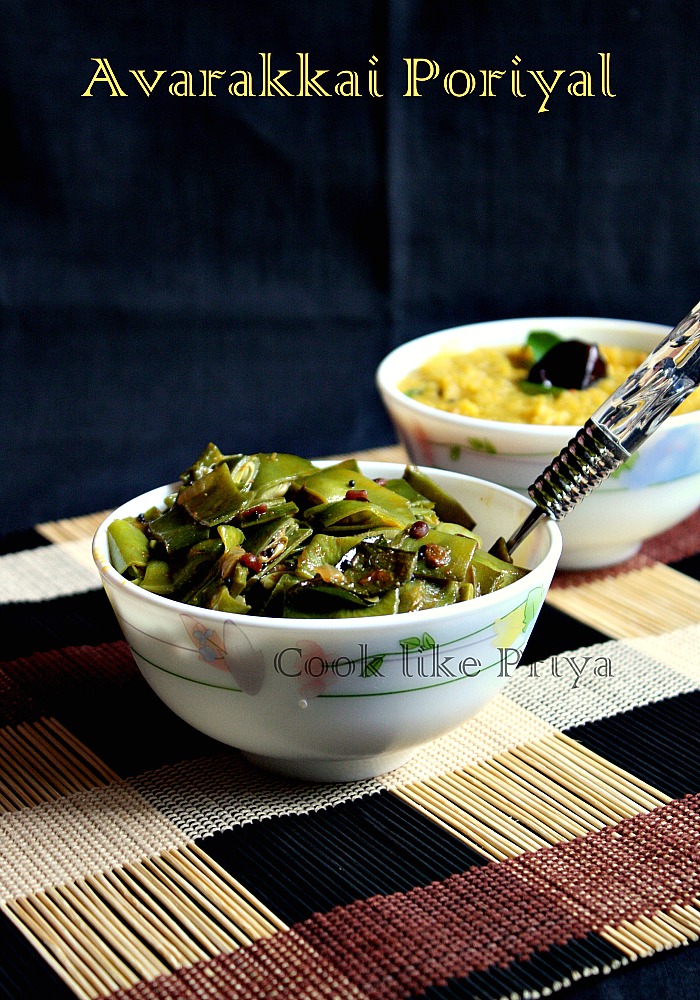 Cook like Priya: Avarakkai Poriyal | Broad Beans Stir Fry | Simple ...