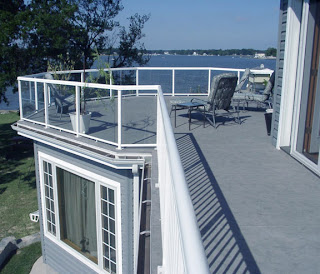 roof deck protected by Duradek with Durarail view-through railings