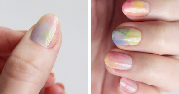 10. Delicate Watercolor Nail Art with Polish - wide 6