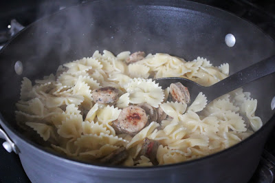 Farfalle and chicken sausage