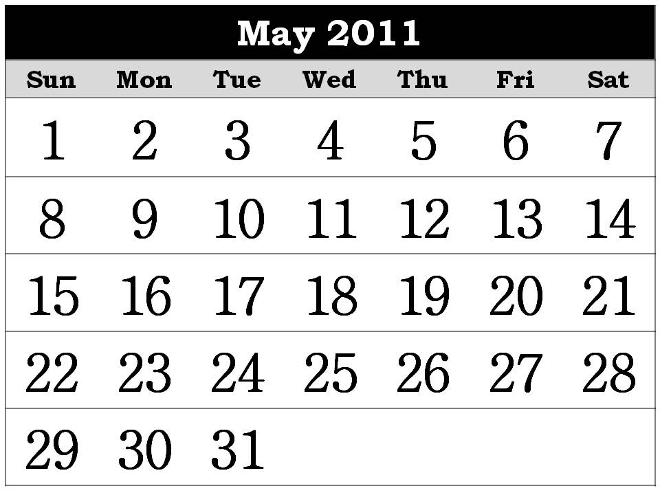 printable calendar 2011 uk. Free Printable Calendar 2011