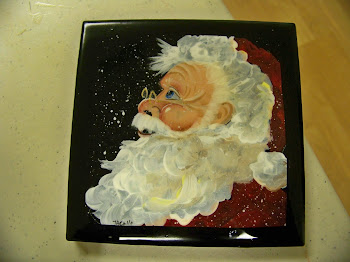 Santa tile coaster