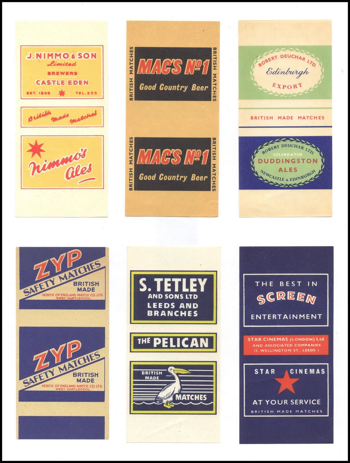 The World Of Matchboxes, Matchbooks & Matchbox Labels My Collection England Old Matchbox Labels