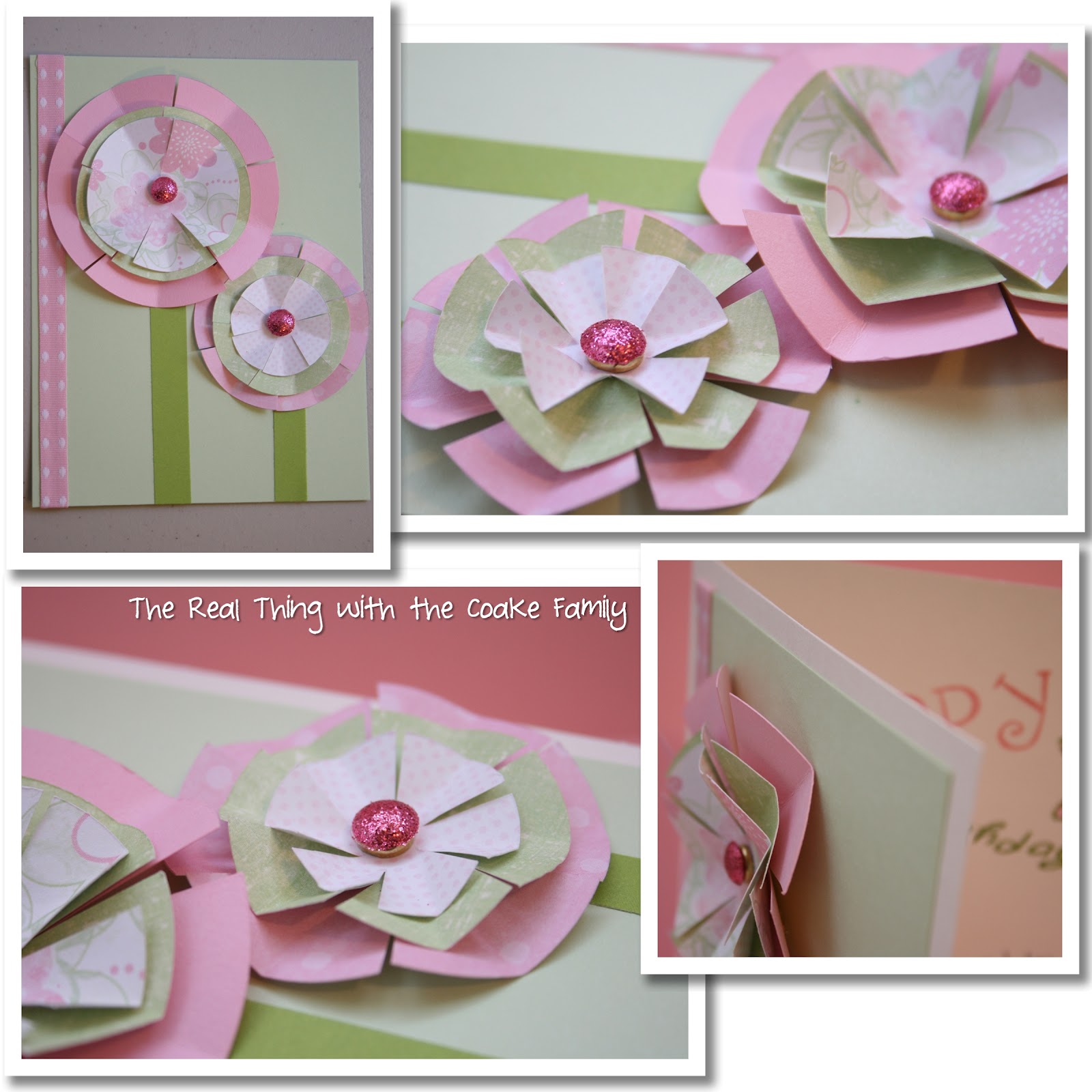 Paper Flower Birthday Card {Tutorial} The Real Thing with the Coake Family