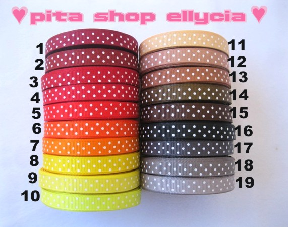 pita shop ellycia grosgrain dot white no 1 19 pita shop ellycia grosgrain dot white no 1 19