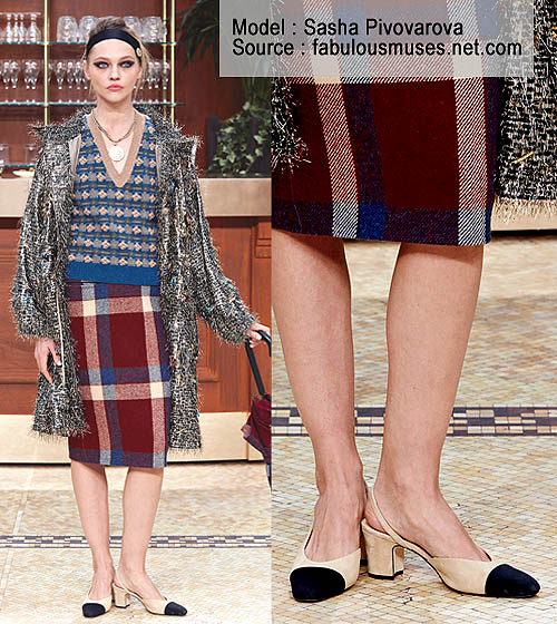 Sepatu Chanel The Two Tone Sling Back