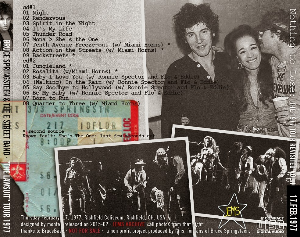 T.U.B.E. Bruce Springsteen 19770217 Richfield, OH (AUD/FLAC