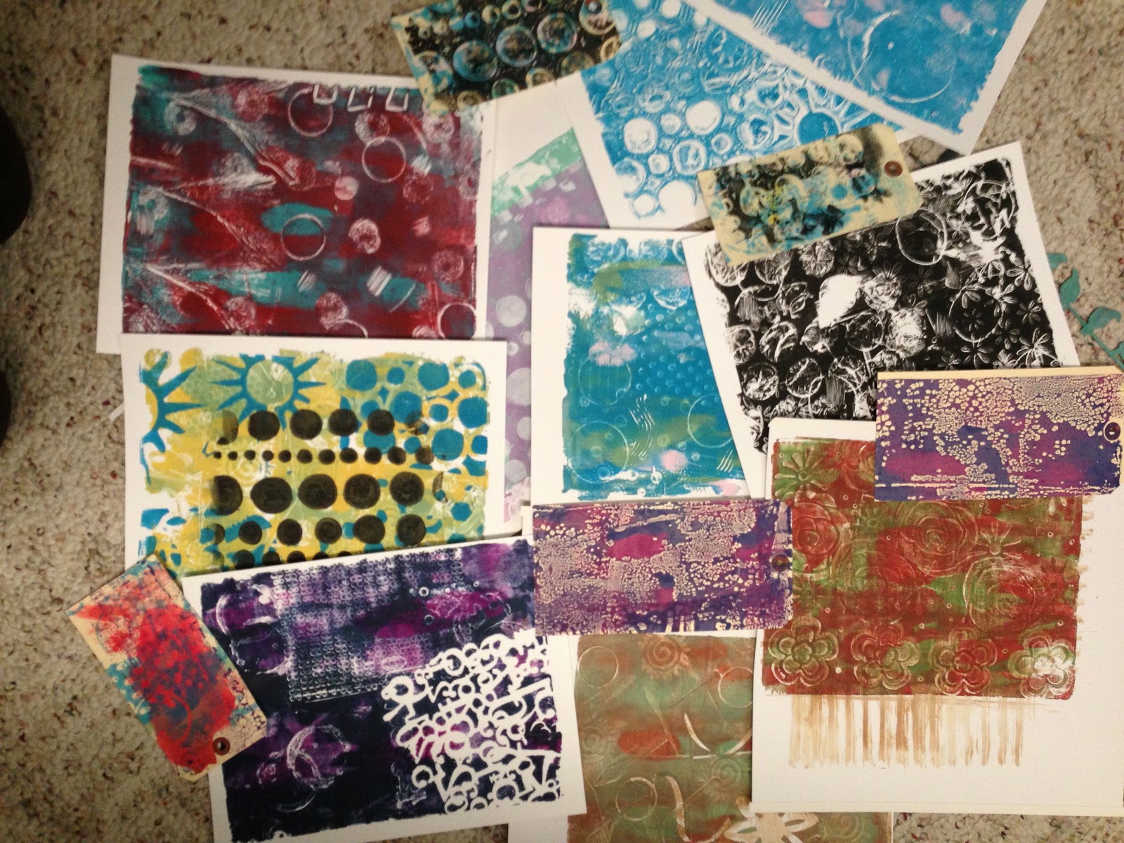 Claudine's Art Corner Gelli Plate Prints
