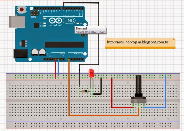 Arduino Projem Ledin Parlaklığını Potonsimetre İle Ayarlamak