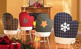 capa de cadeira para o Natal 