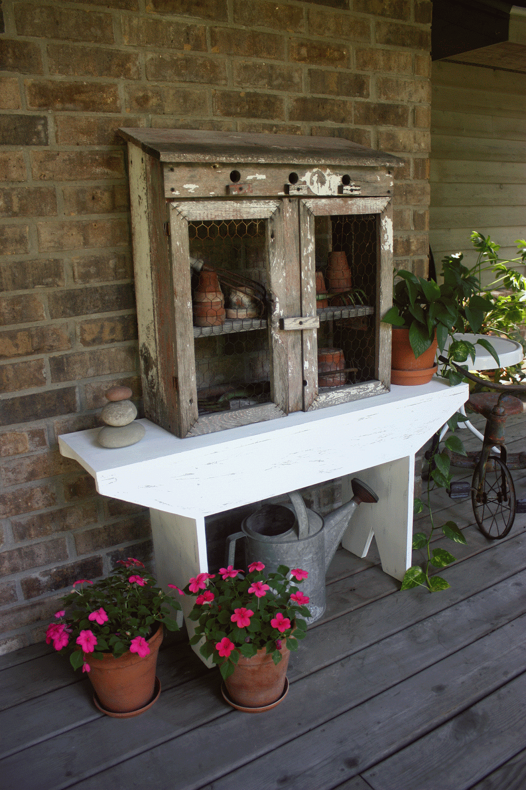 Wild Rose Vintage: Painted Garden Bench