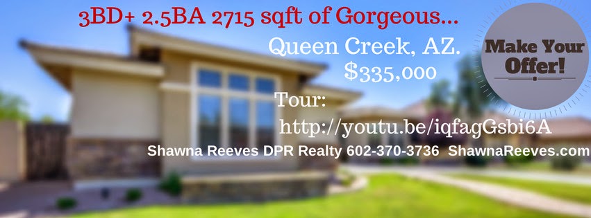 Gorgeous 3+BD 2.5BA 2715 sqft Queen Creek Az Home For Sale - FEATURES!