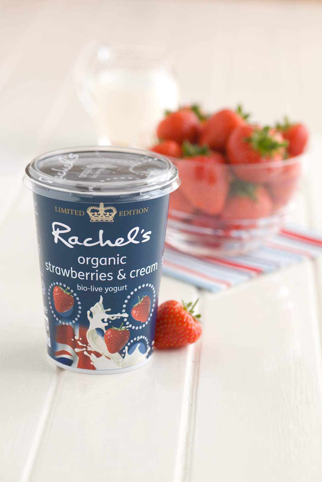 Grocery Gems Rachel's Organic Strawberries & Cream Limited Edition Yogurt