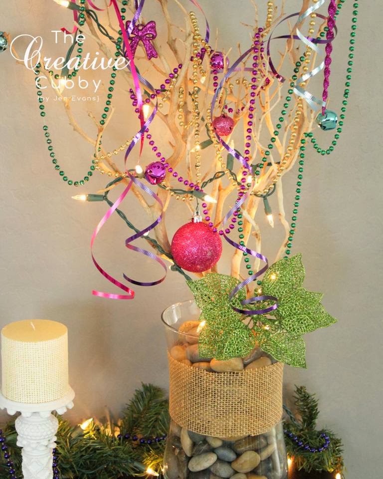 mardi gras christmas tree topper