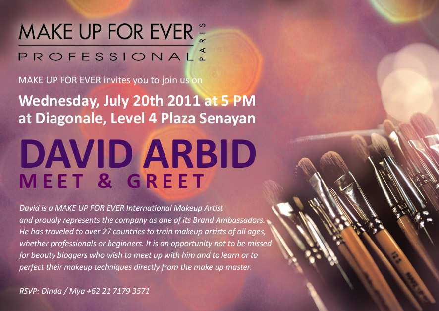 Meet and Greet with David Arbid (MUFE International Makeup Artist)