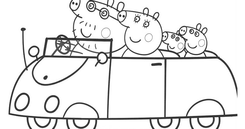 Free Coloring Pages Peppa Pig Coloring Pages Streets With Cars