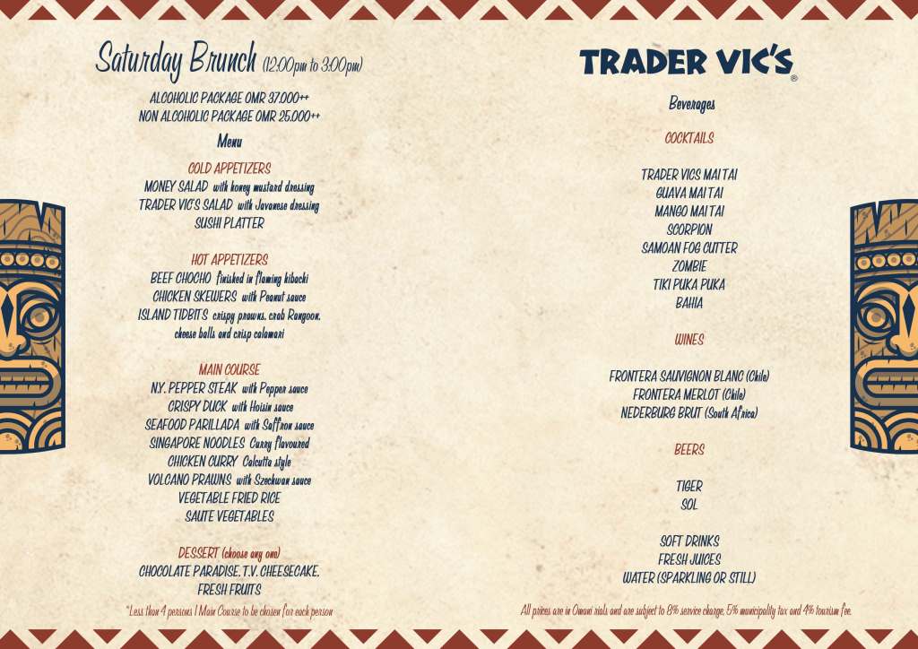 Brunch at Trader Vics [MM] Muscat Mutterings