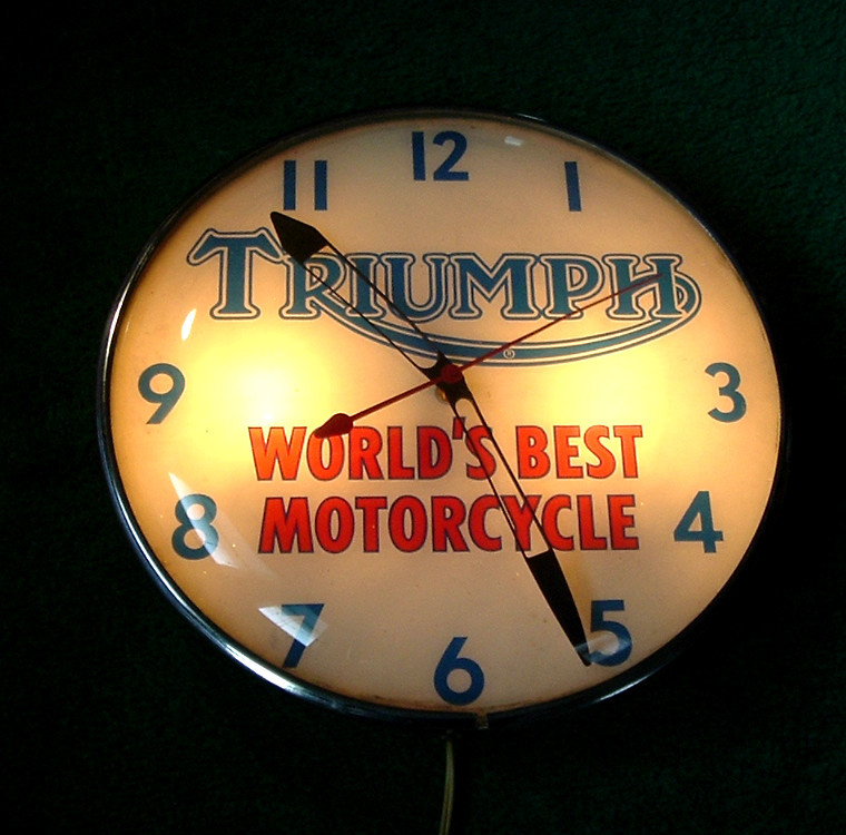 GeekBobber 1950's Triumph Dealer Clock