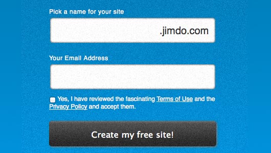 Create a Website on Jimdo.com