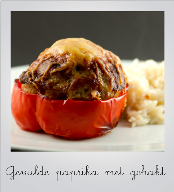 kotrecepten Gevulde paprika's met gehakt en pilaf rijst