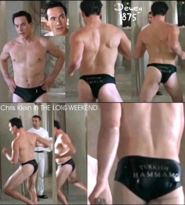 Chris Klein in black speedos. whatever happened to him...? cute. nice butt ...