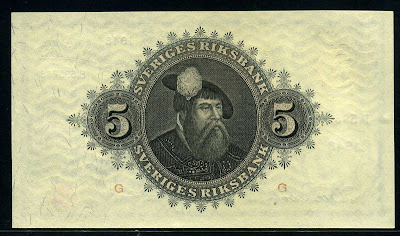 Sweden 5 Kronor Krona banknote