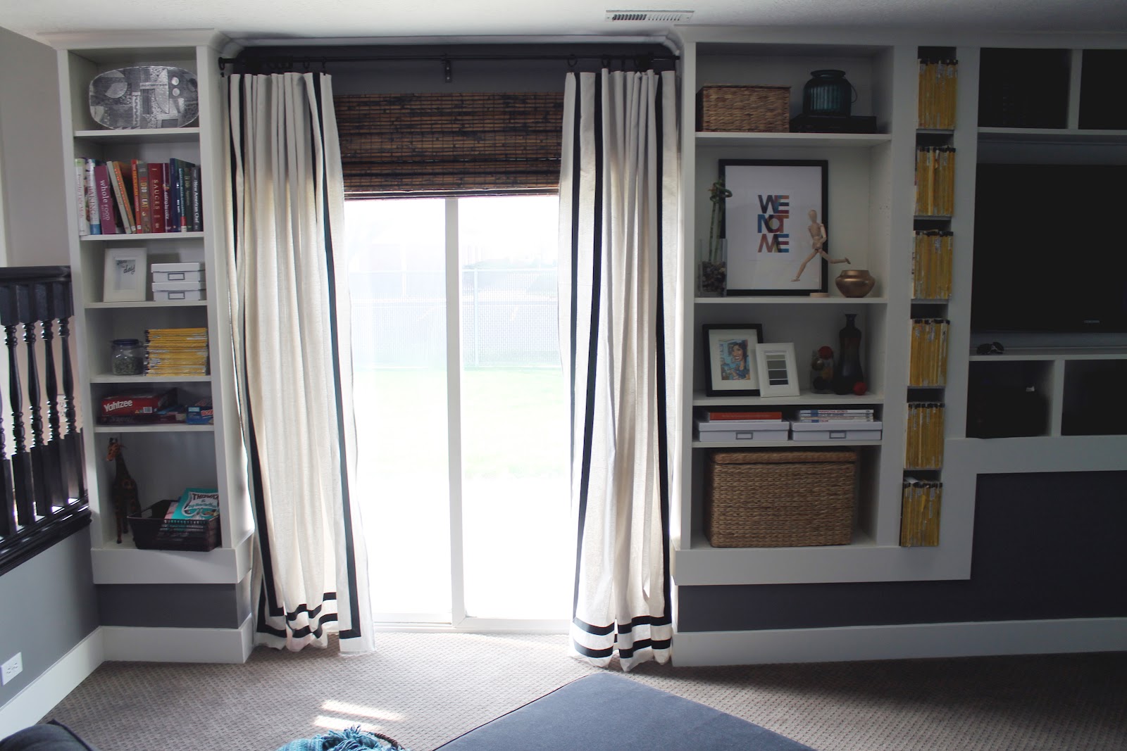 How To Our Double Trimmed Drop Cloth Curtains Chris Loves Julia