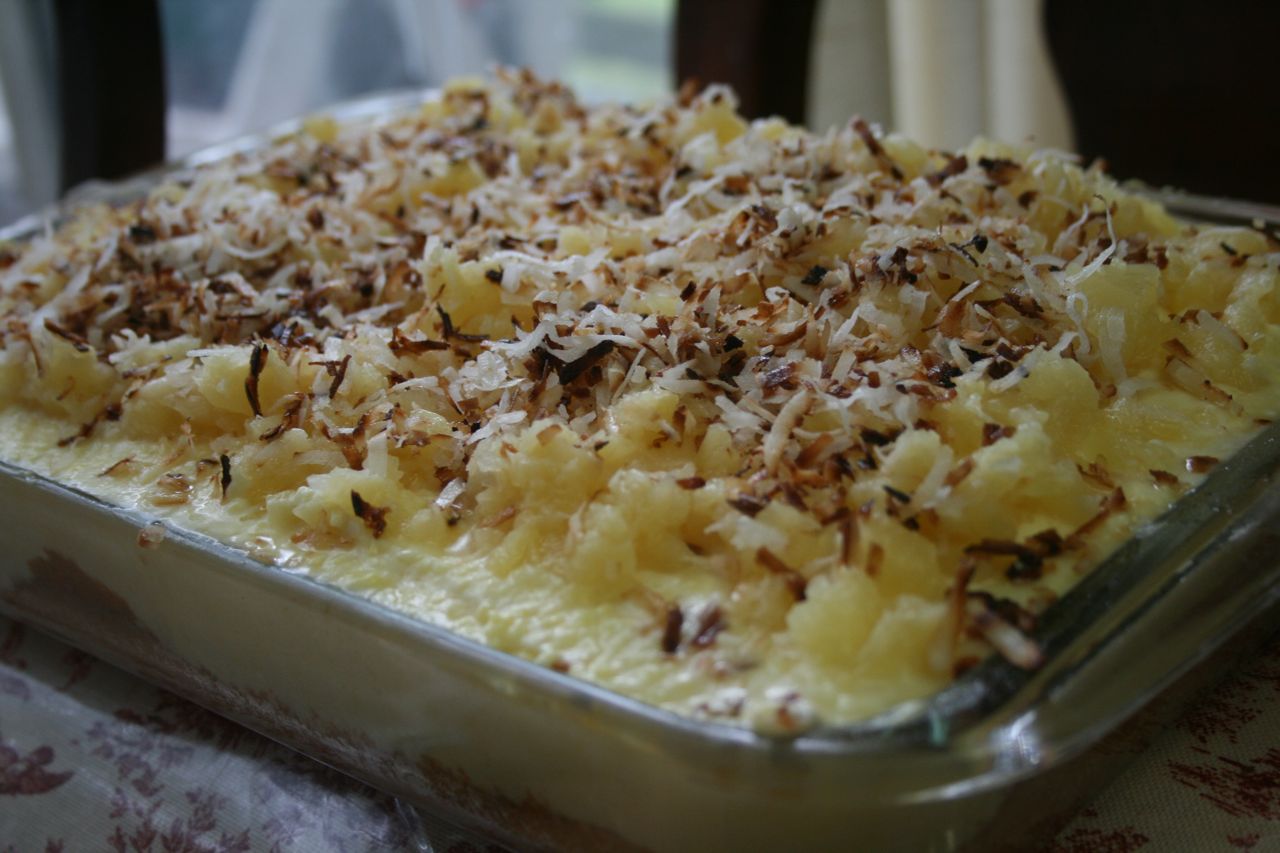 Recipe Shoebox PineappleCoconut Watergate Cake