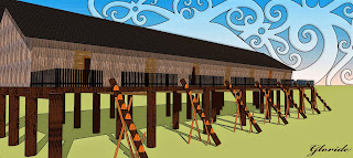 Desain Gambar Rumah Adat Dayak Kanayatn