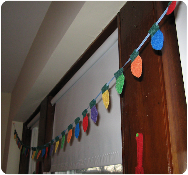 DIY Felt Holiday Lights Neon Rattail