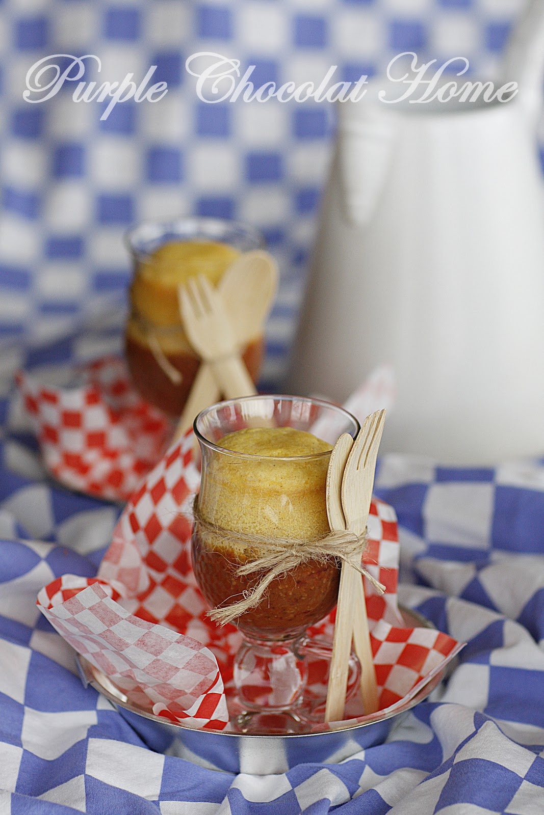 Chili and Cornbread In A Cup Purple Chocolat Home