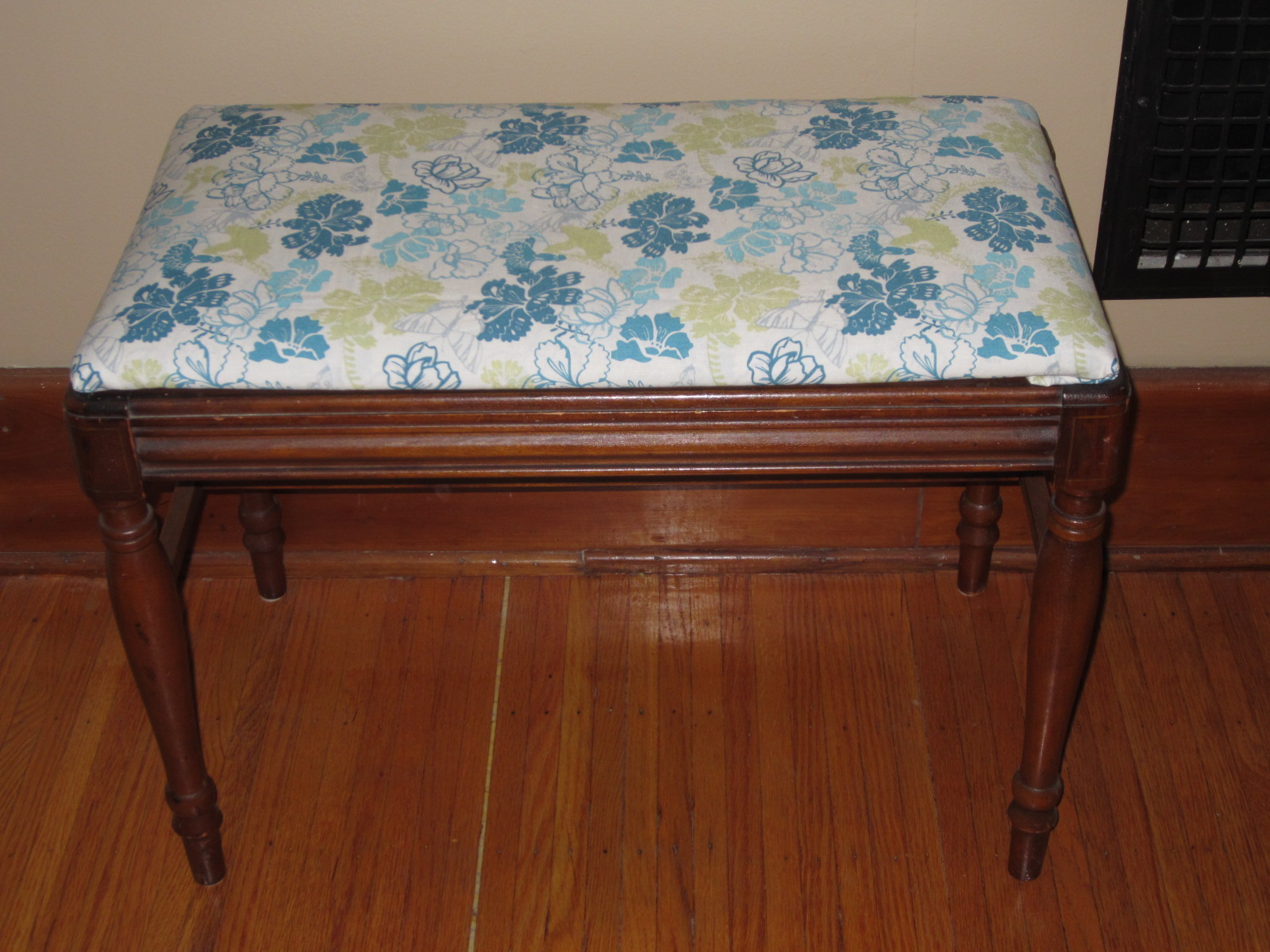 A blog about art, adventure, and life! DIY Reupholstered Old Wooden
