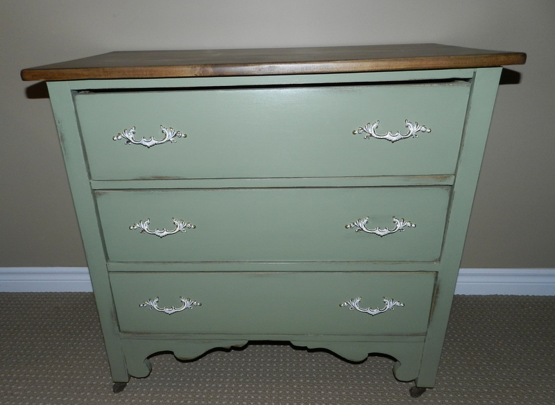Crafty in Canada Antique dresser in Green