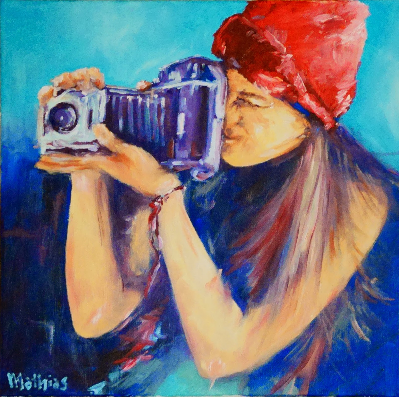 ART the BLOG girl with the camera in red cap...