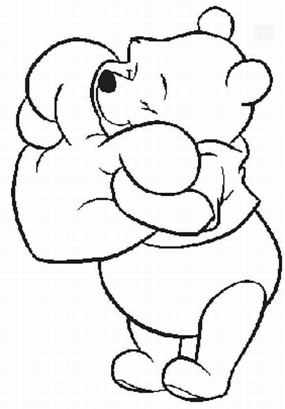 Free Coloring Pages: Disney Winnie The Pooh Baby Coloring Pictures
