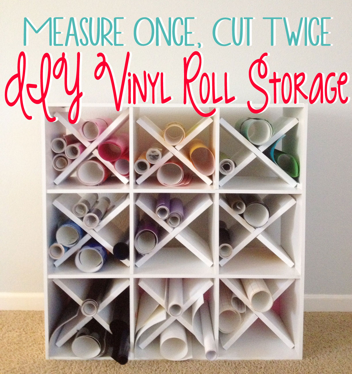 DIY Craft Vinyl Storage Rack - Girl, Just DIY!