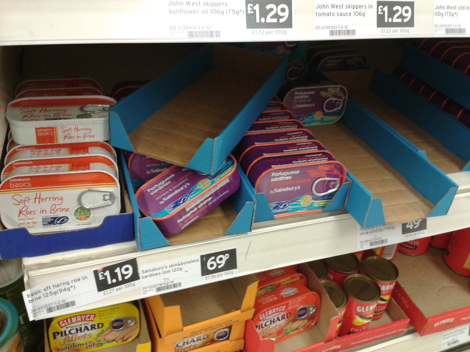 Back to Sainsbury's Basics Herring Roe on Toast