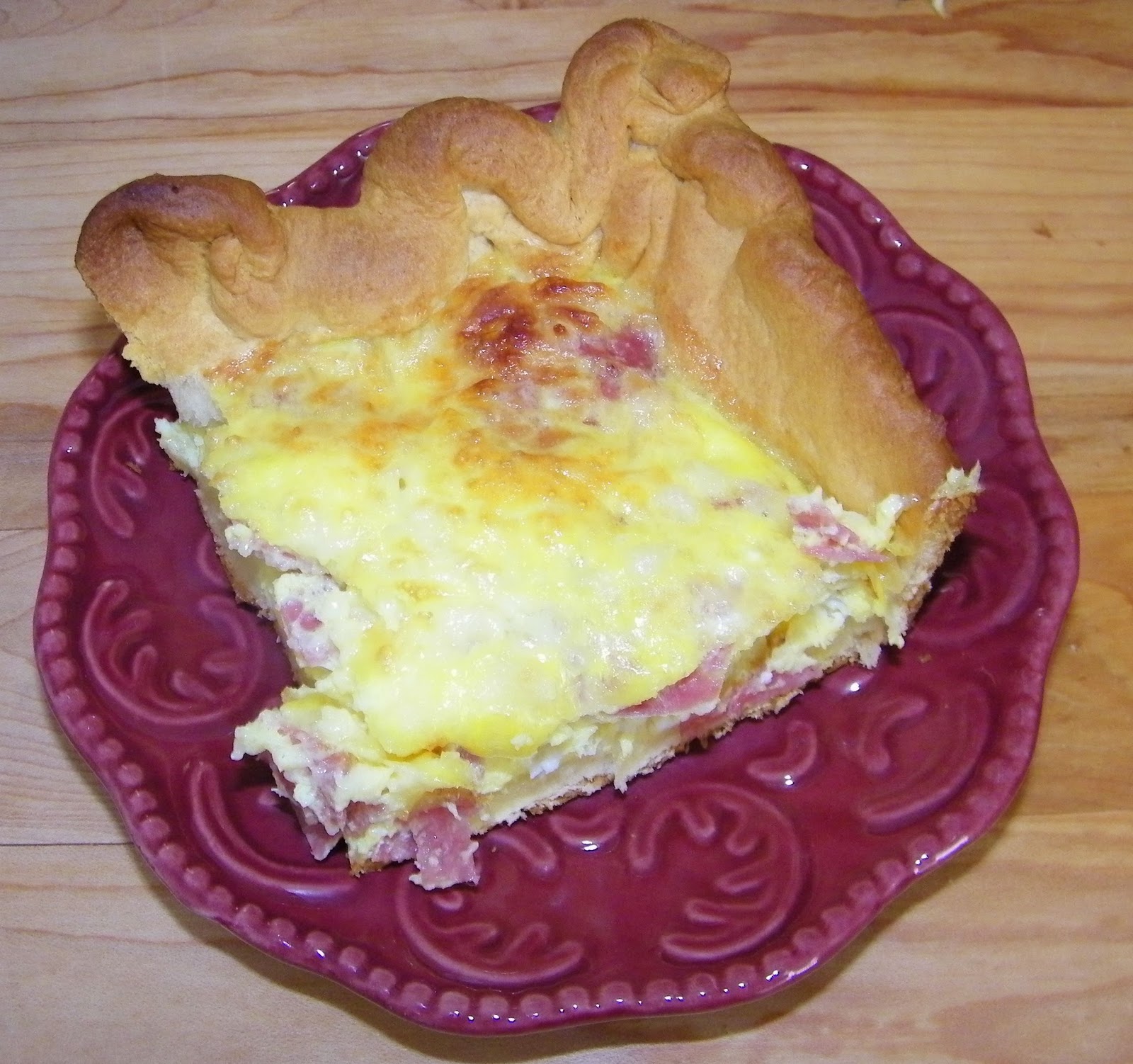 Costco Cuisine Egg Casserole With Salami And A Crust Made From