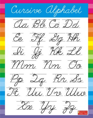 cursive writing chart cursive writing chart