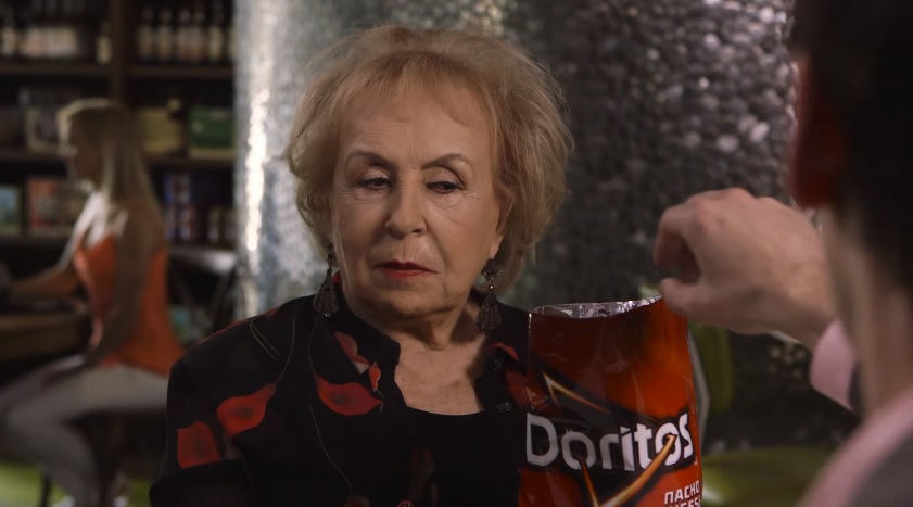 Doritos 2016 Crash The Super Bowl "Swipe for Doritos" Commercial Featuring Doris Roberts