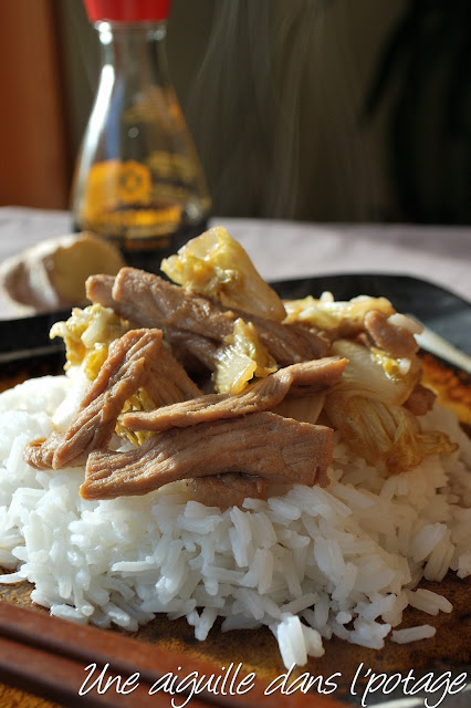 porc sauté au chou et au gingembre cuisine japonaise