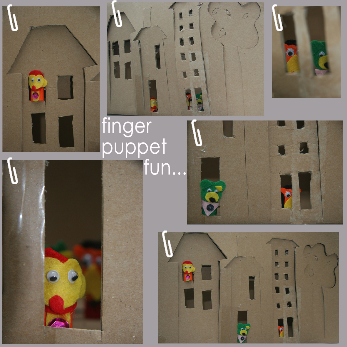 cloud cuckOO designs finger fun and another cardboard house