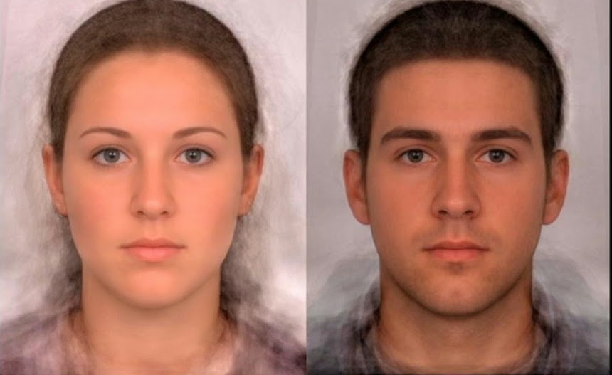 Average caucasian woman and man . Courtesy Discovery Channel