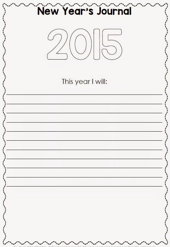New Year's Writing Printables
