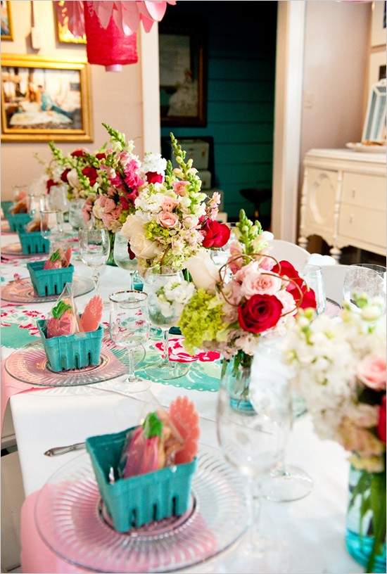 Decorating Ideas For Bridal Shower Table