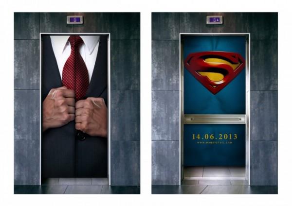 Man of Steel: Publicidad Ascensor