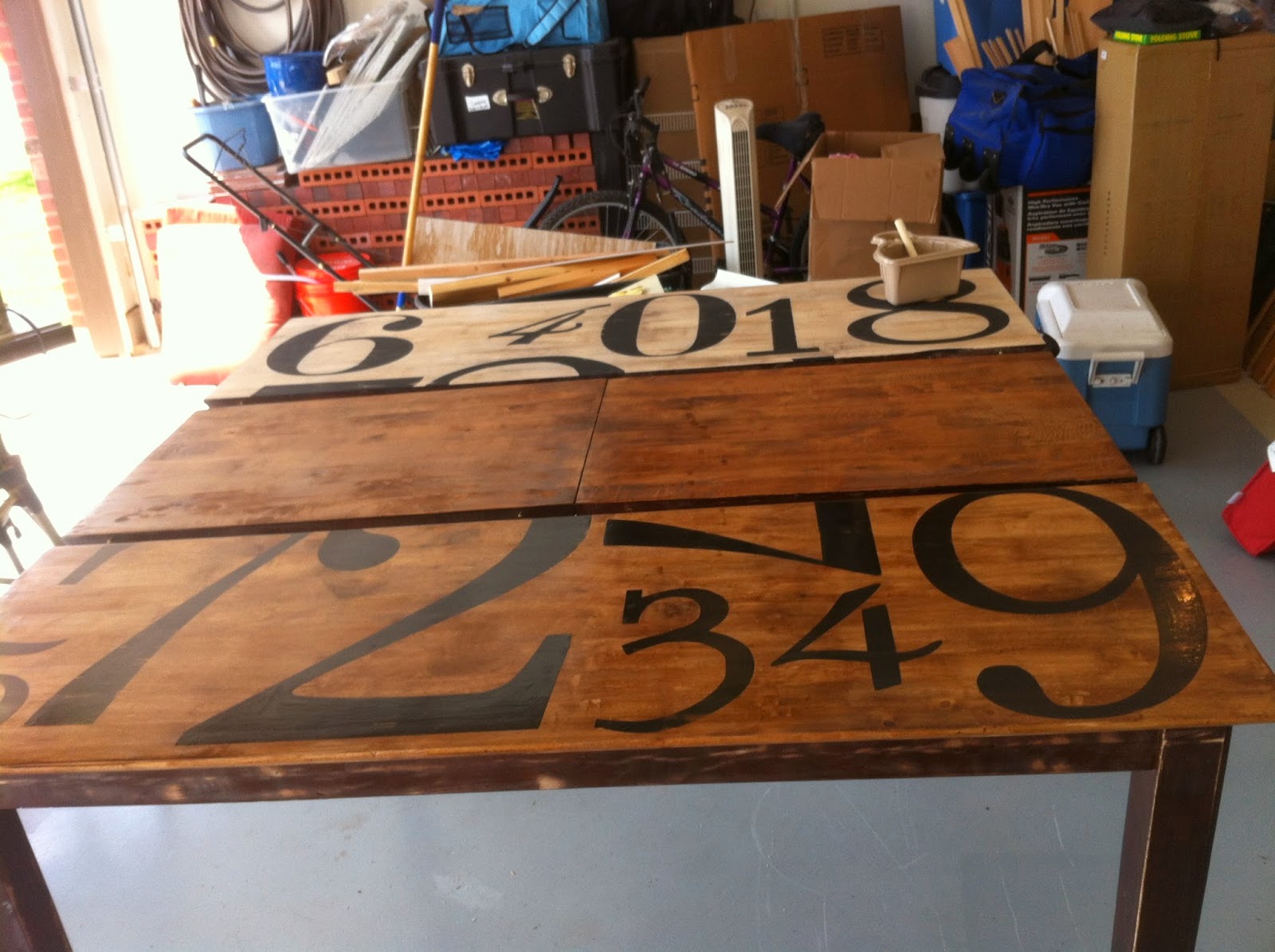 Courage to change the things.. Pottery Barn Inspired Numbers Table