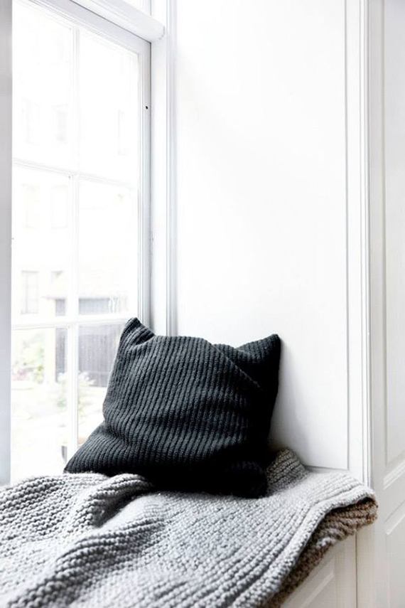 Scandinavian minimal window seat nook | Image by Norm Architects