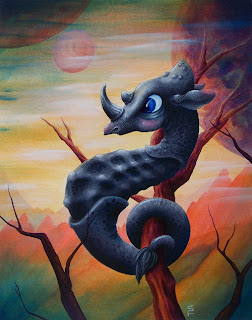 Sea Rhino Acrylic Painting