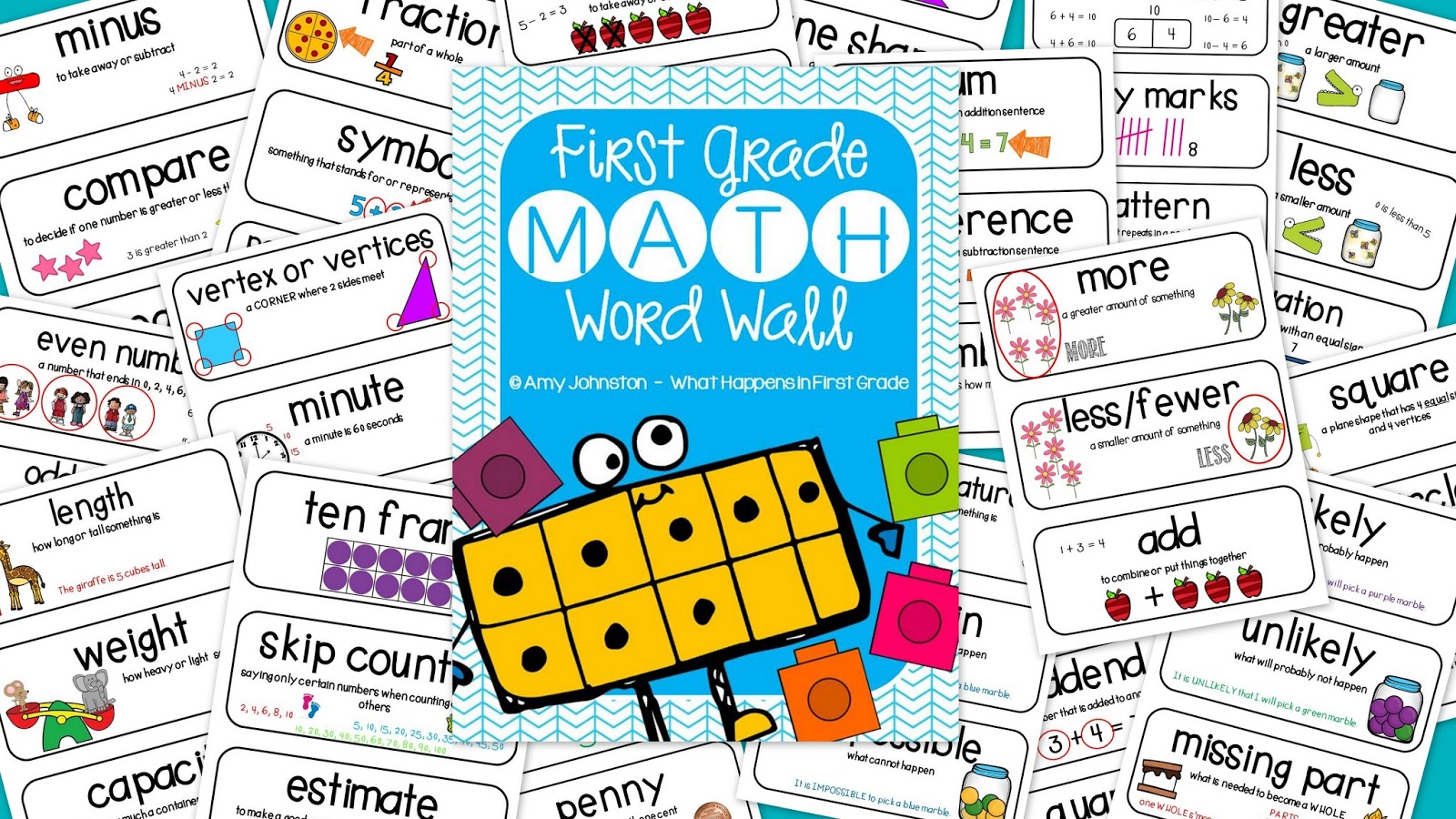 Math Word Wall {1st Grade}